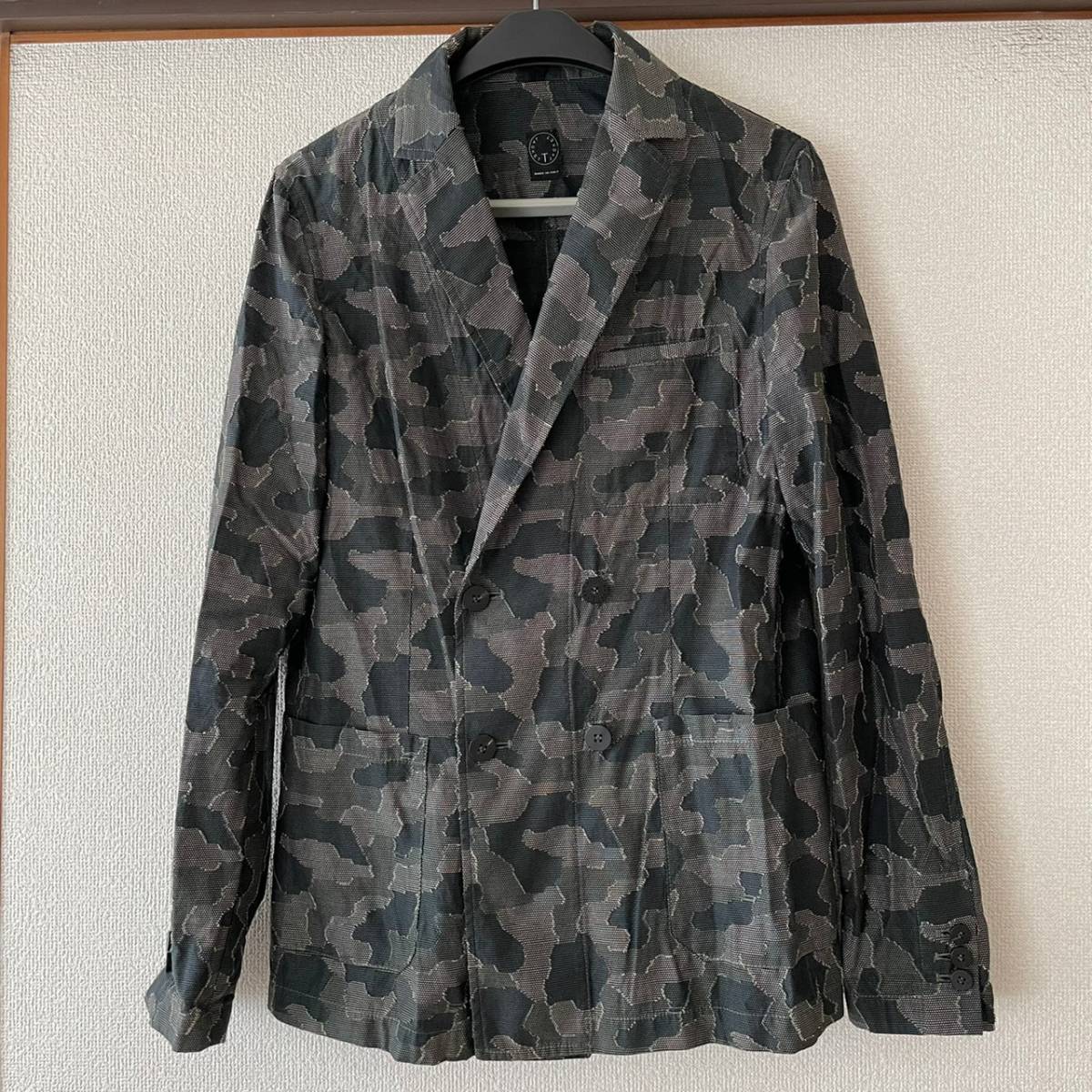 T‐JACKET ジャケット メンズ 迷彩 カモフラ ダブル S 春夏秋拍卖