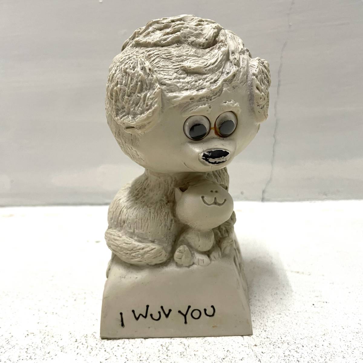 70's メッセージ ドール 犬 猫 アニマル AGC社 I LOVE YOU アメリカ雑貨 ヴィンテージ アンティーク 人形 可愛い キュート インテリア 年代拍卖