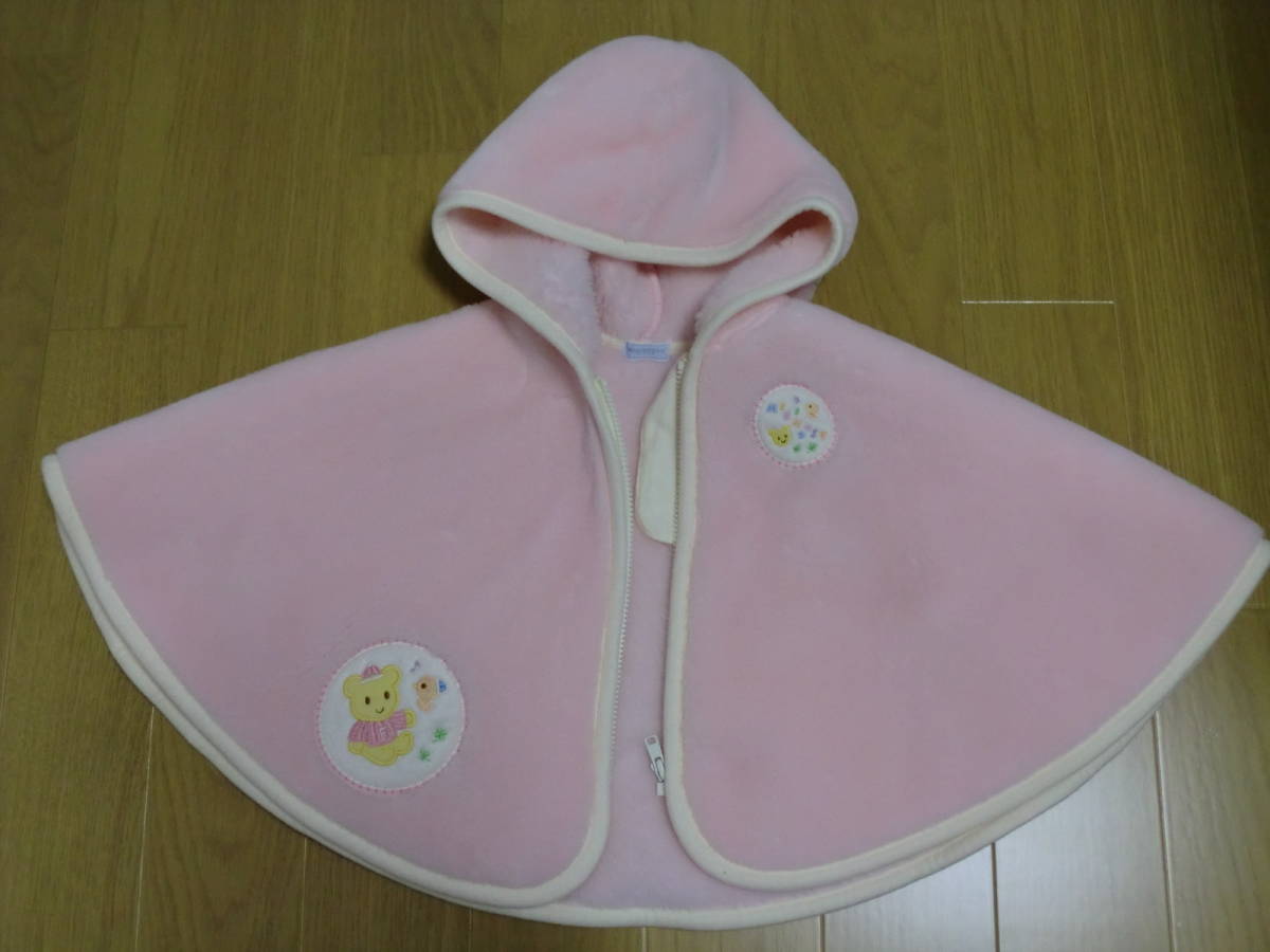 MIKIHOUSE☆ミキハウスファースト☆ピンク☆フリースポンチョ☆サイズ70~85送料込み!拍卖