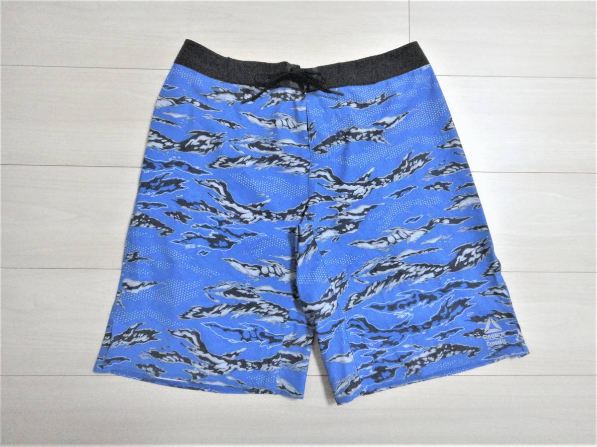 ★新品 REEBOK リーボック ショートパンツ★CrossFitクロスフィットモデル ★ストレッチ地 ★総柄拍卖