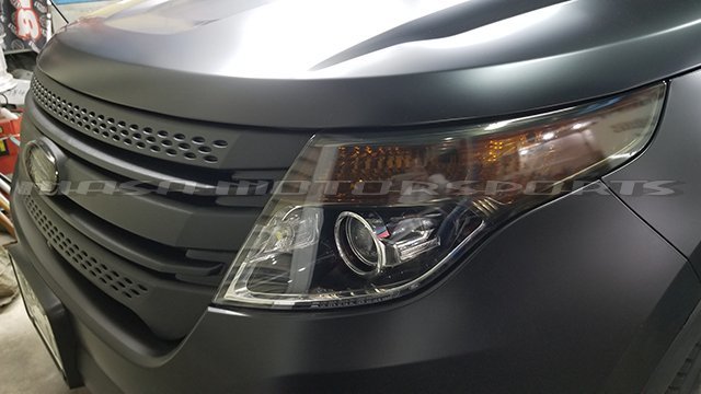 フォードエクスプローラースポーツエコブーストXLTリミテッド2011y-2015yヘッドライトカスタムシートカット済フィルム ドレスアップパーツ拍卖