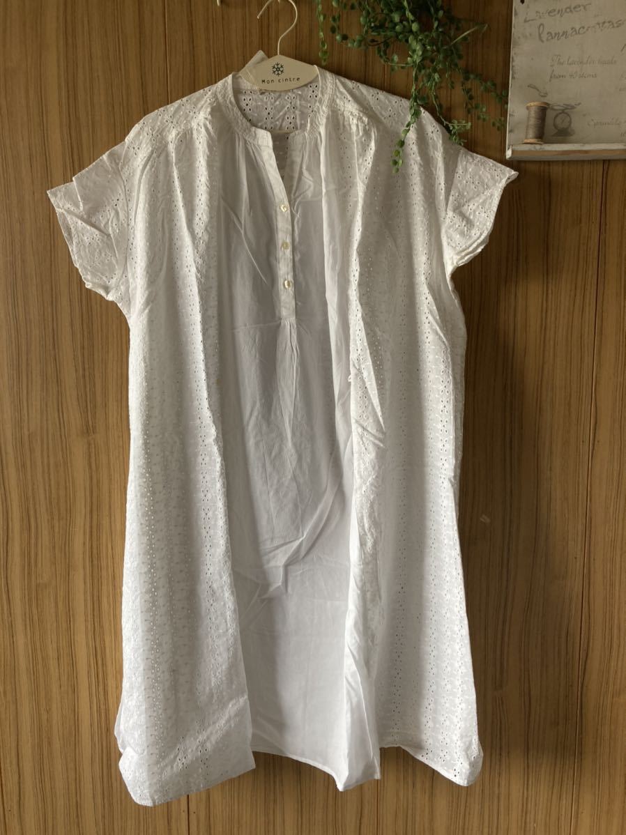 ★新品★SM2 サマンサモスモス ゆったり 半袖 レース ワンピース 前のボタンでアレンジ出来ます拍卖