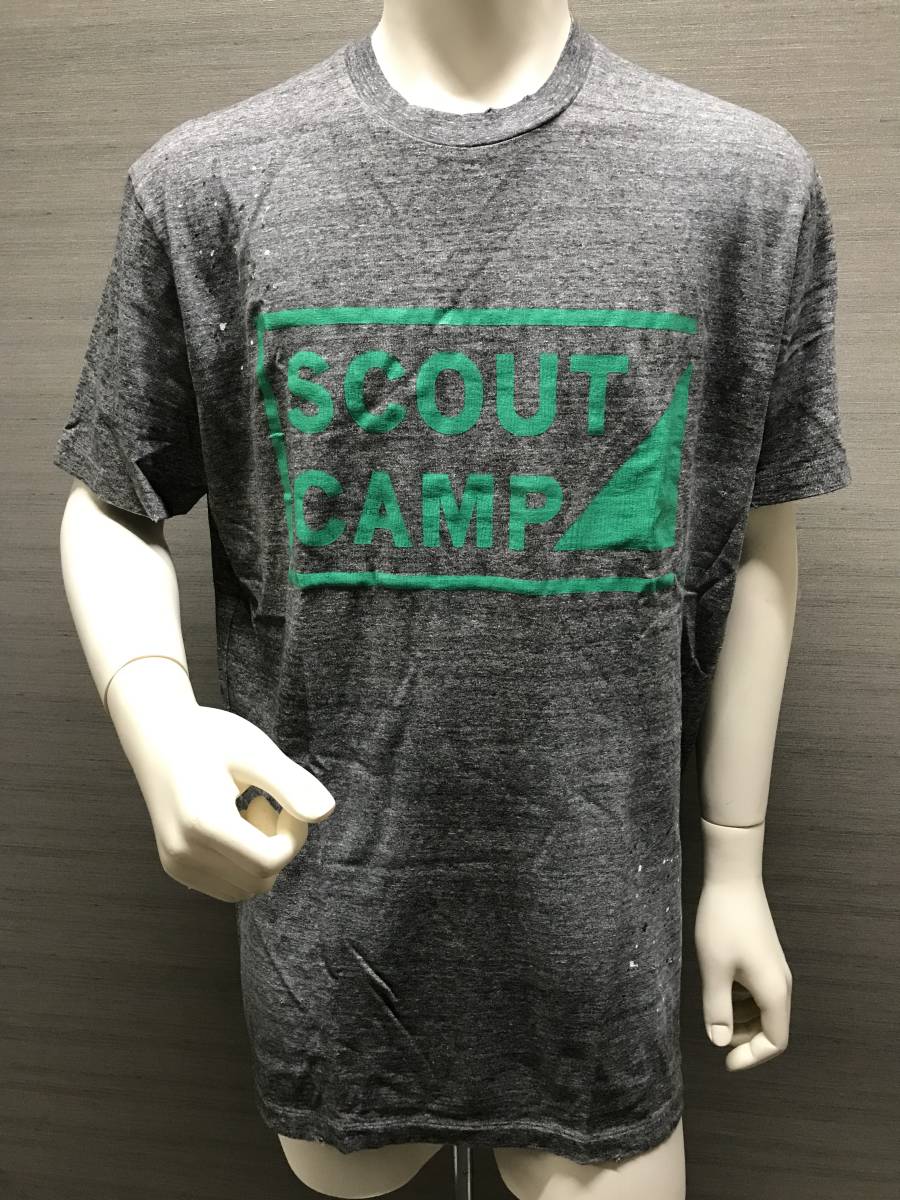 本物 新品 DSQUARED2 ディースクエアード プリント半袖Tシャツペンキ加工 クラッシュ加工 S74GD0323 グレー 3XL拍卖