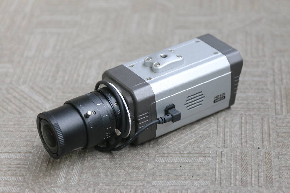 【作動OK】200万画素 HD-SDI 防犯カメラ HBX-72S201TN 屋内ボックス型 【メガピクセルレンズ付き】業務仕様 デイナイト拍卖