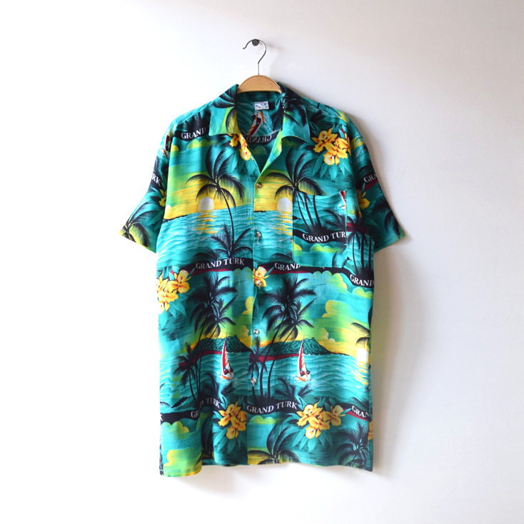 【送料無料】アイランドドリームス レーヨン アロハシャツ ハワイアンシャツ オープンカラー 開襟シャツ メンズXL ISLAND DREAMS CB0449拍卖