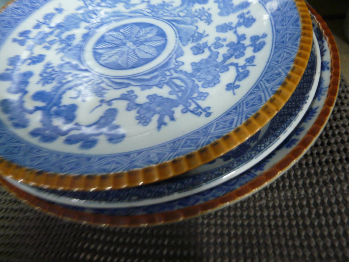 明治、大正、昭和、中皿3枚セット、コレクションに拍卖