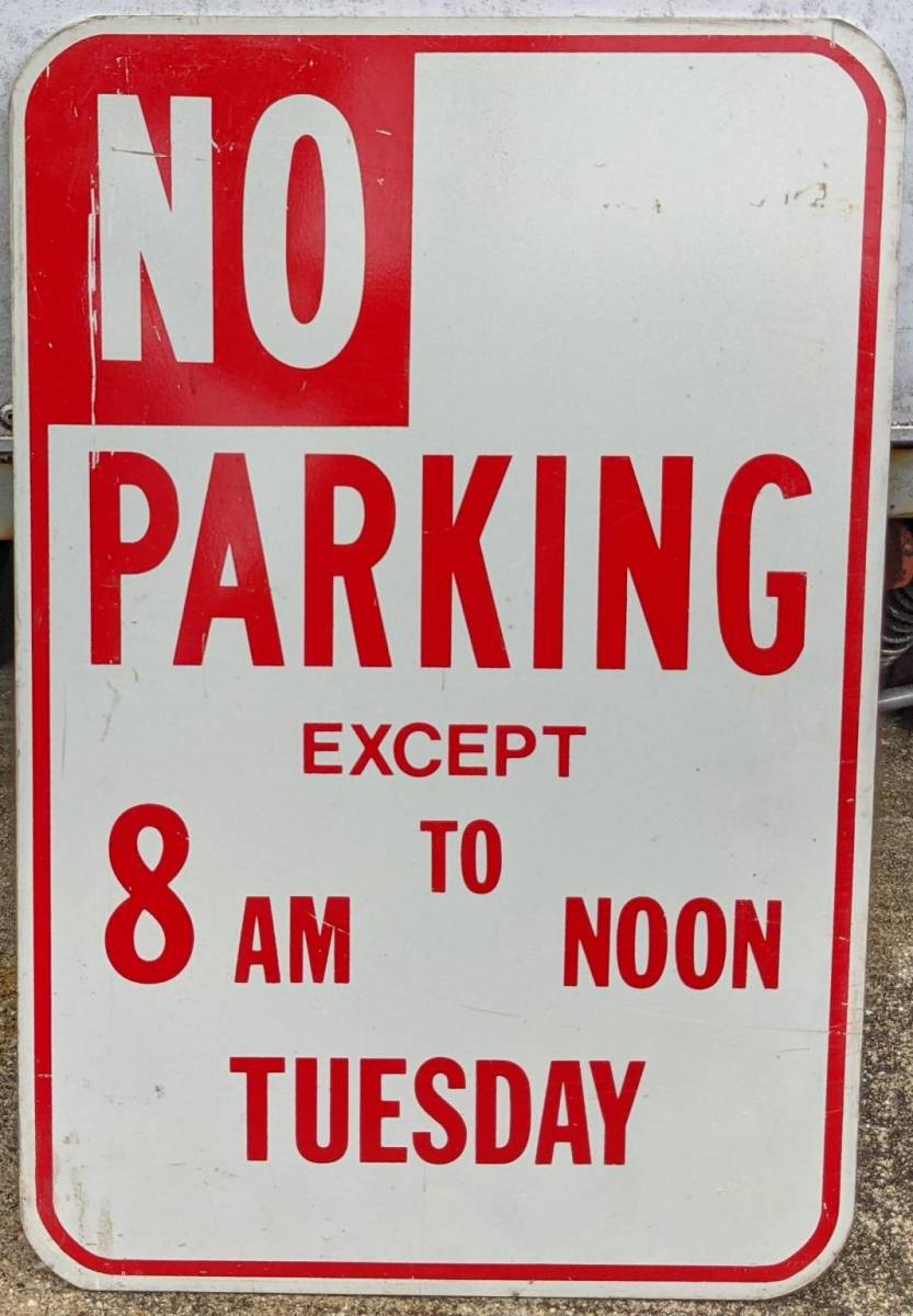アメリカ 本物看板 NO PARKING 約45×30cm拍卖