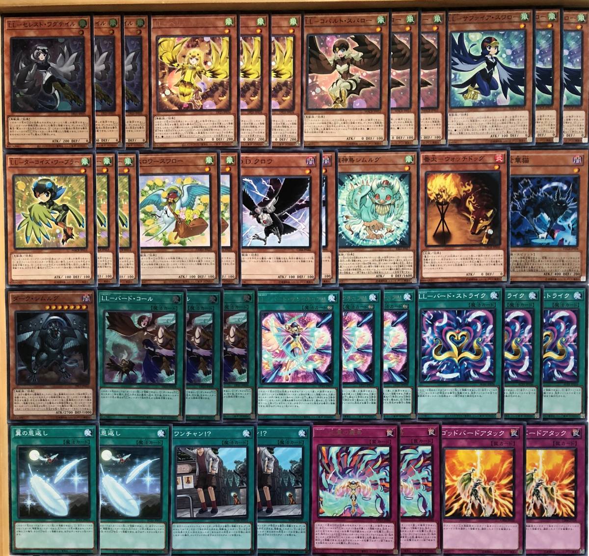 遊戯王 構築済み 黒咲瑠璃 イメージ LL(リリカル・ルスキニア) デッキ EX付 セレスト・ワグテイル LL-バード・コール 翼の恩返し拍卖