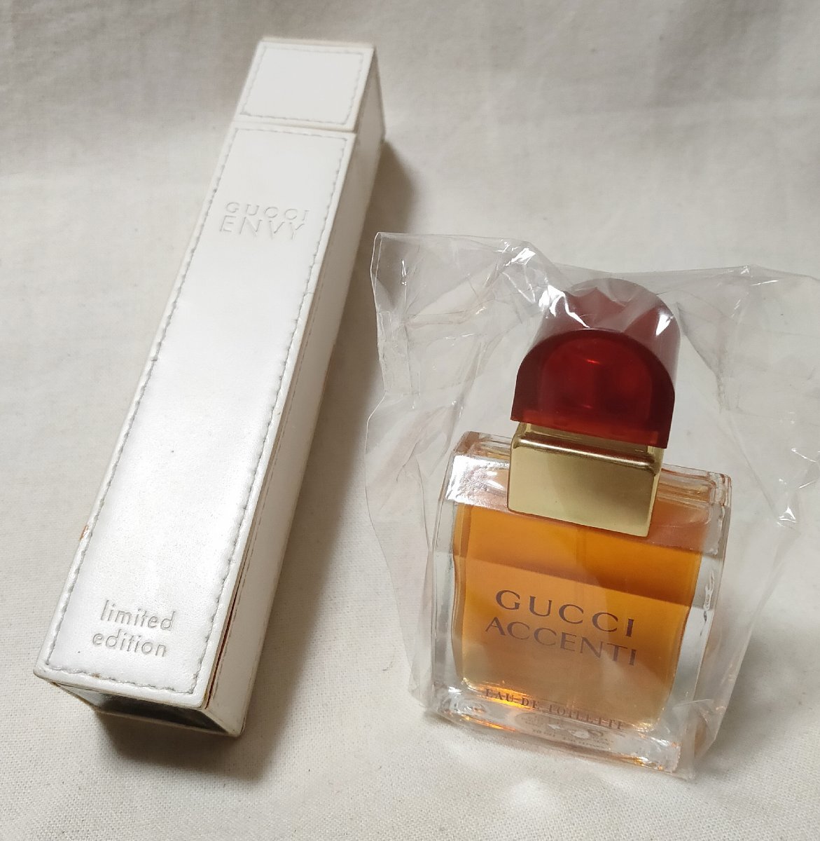 2点セット【GUCCI グッチ ENVY エンヴィ limited edition リミテッドエディション EDT 50ml】【ACCENTI アチェンティ EDT 30ml】香水 03465拍卖