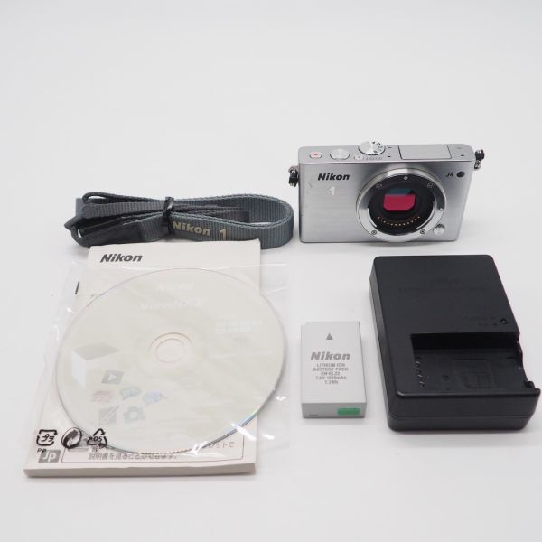 ■並品■ Nikon ニコン ミラーレス一眼カメラ Nikon1 J4 ボディ シルバー J4HPLKSL ボディ拍卖