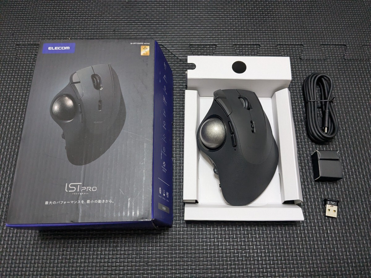 ◎0807u2825 エレコム トラックボールマウス IST PRO マルチ接続 Bluetooth 無線2.4GHz 有線 ベアリング支持 ブラック M-IPT10MRSBK拍卖