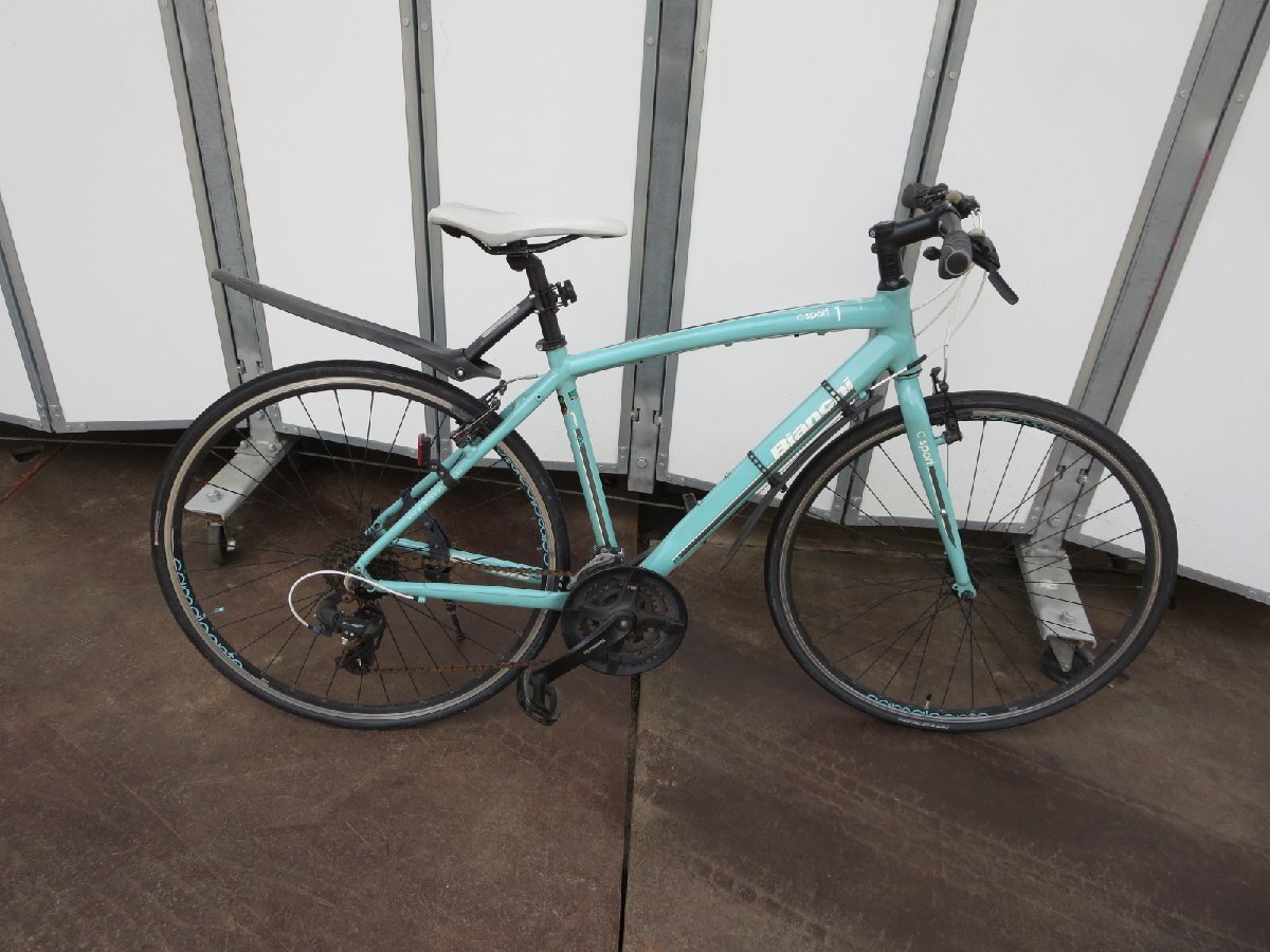 Bianchi C-Sport 1 ビアンキ C スポーツ バイク 自転車 Mサイズ ? クロスバイク チェレステ シマノ 譲渡証明書付 拍卖