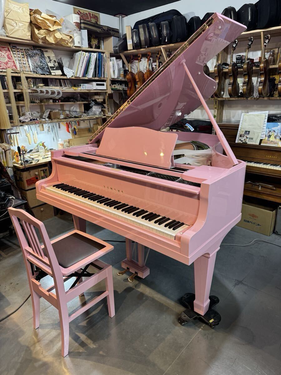 YAMAHA グランドピアノ G3 1966製 ピンク全塗装、オーバーホール品拍卖