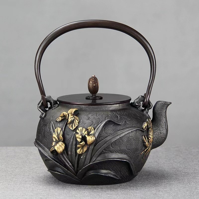 新入荷★佳品★南部鉄器 ★高品質★ 老鉄瓶 提梁壺 茶道具対応 鉄やかん 鉄分補給 鉄びん拍卖