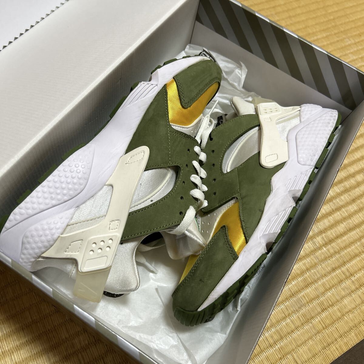 Stussy × Nike Air Huarache Dark Olive 28.0cm 拍卖