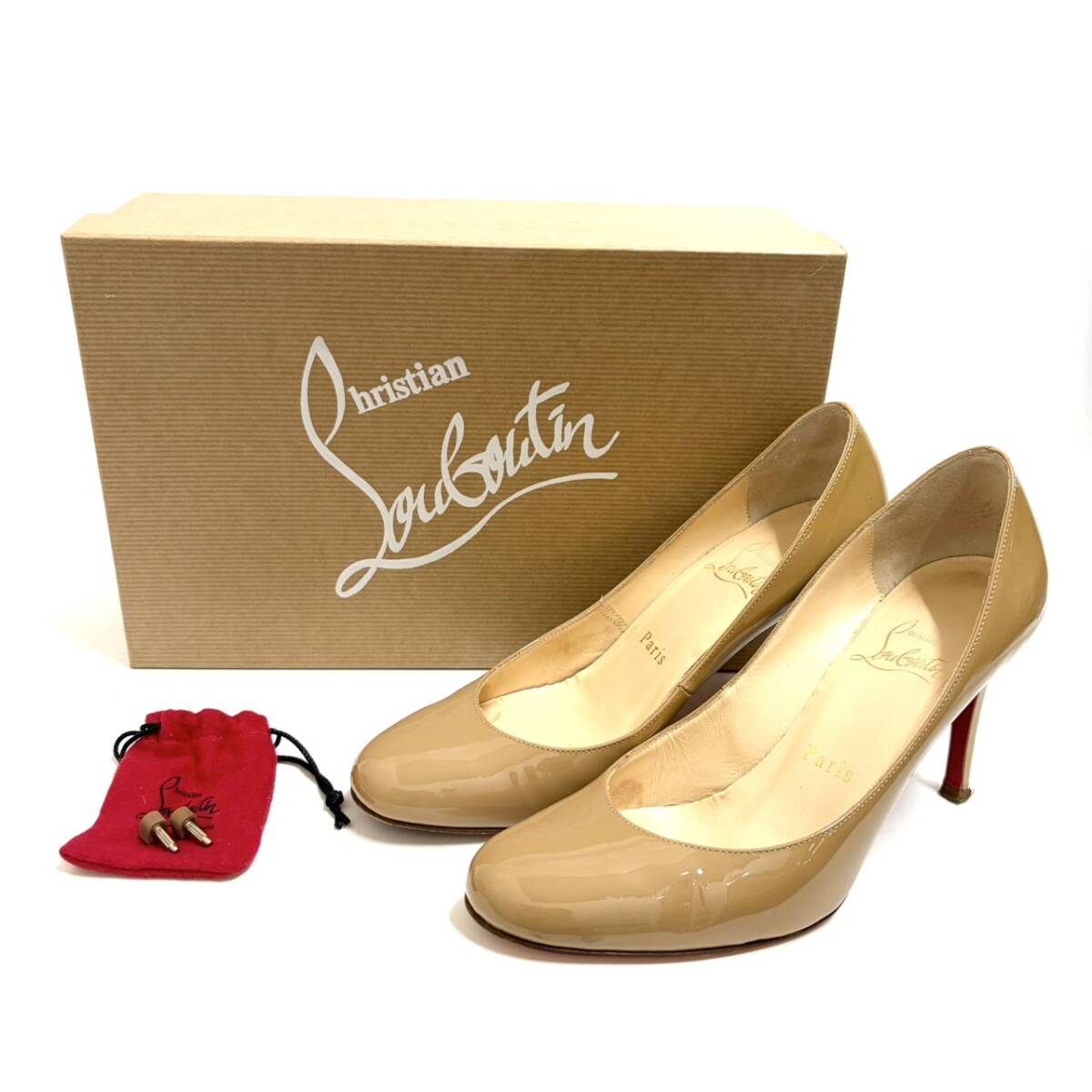 Christian Louboutin クリスチャンルブタン ヒールパンプス レディース #35 ベージュ拍卖