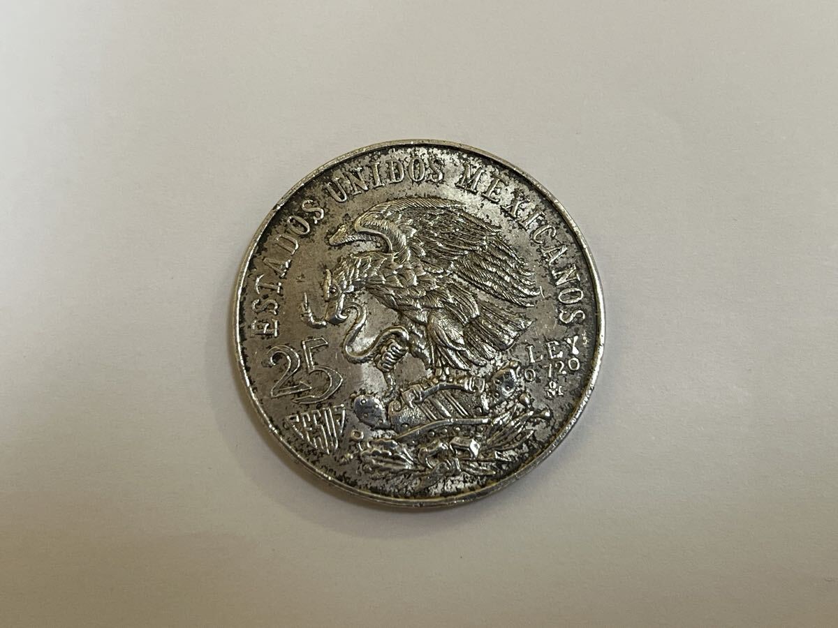 1円~!メキシコ 銀貨 25ペソ 1968年 メキシコシティオリンピック 記念 コイン 硬貨 コレクション 古銭 約22.5g SV720 定形郵便110円拍卖