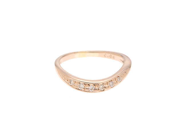 スタージュエリー ジュエリー K18PG/D0.06ct/約2.0g/約5号貴金属・宝石 リング・指輪 K18ピンクゴールド/ダイヤモンド レディース【中古】拍卖