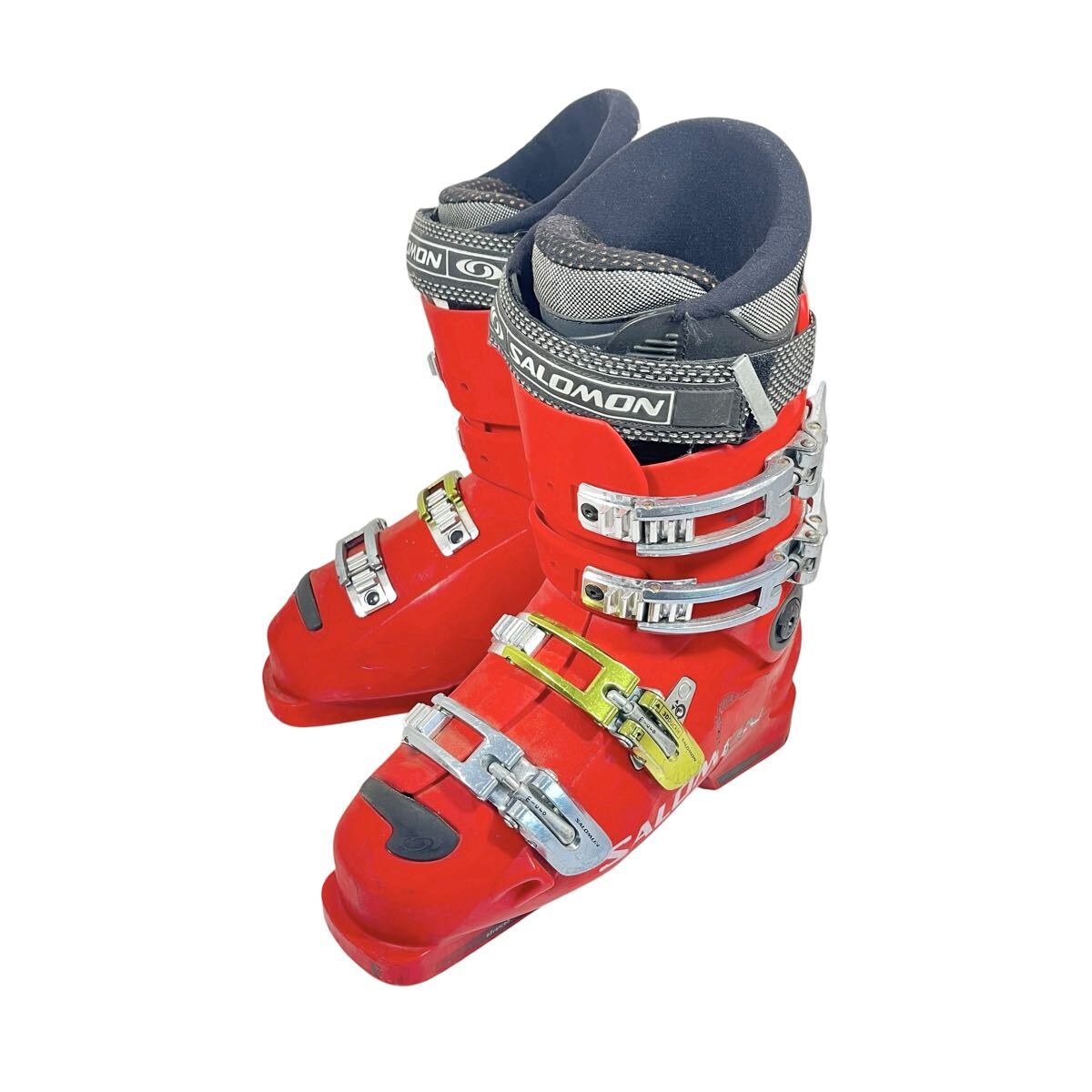Ye4450cc SALOMON サロモン COURSE XR100 スキーブーツ ウィンタースポーツ サイズ25.5cm ソール長 295mm スキー 赤 レッド 中古拍卖