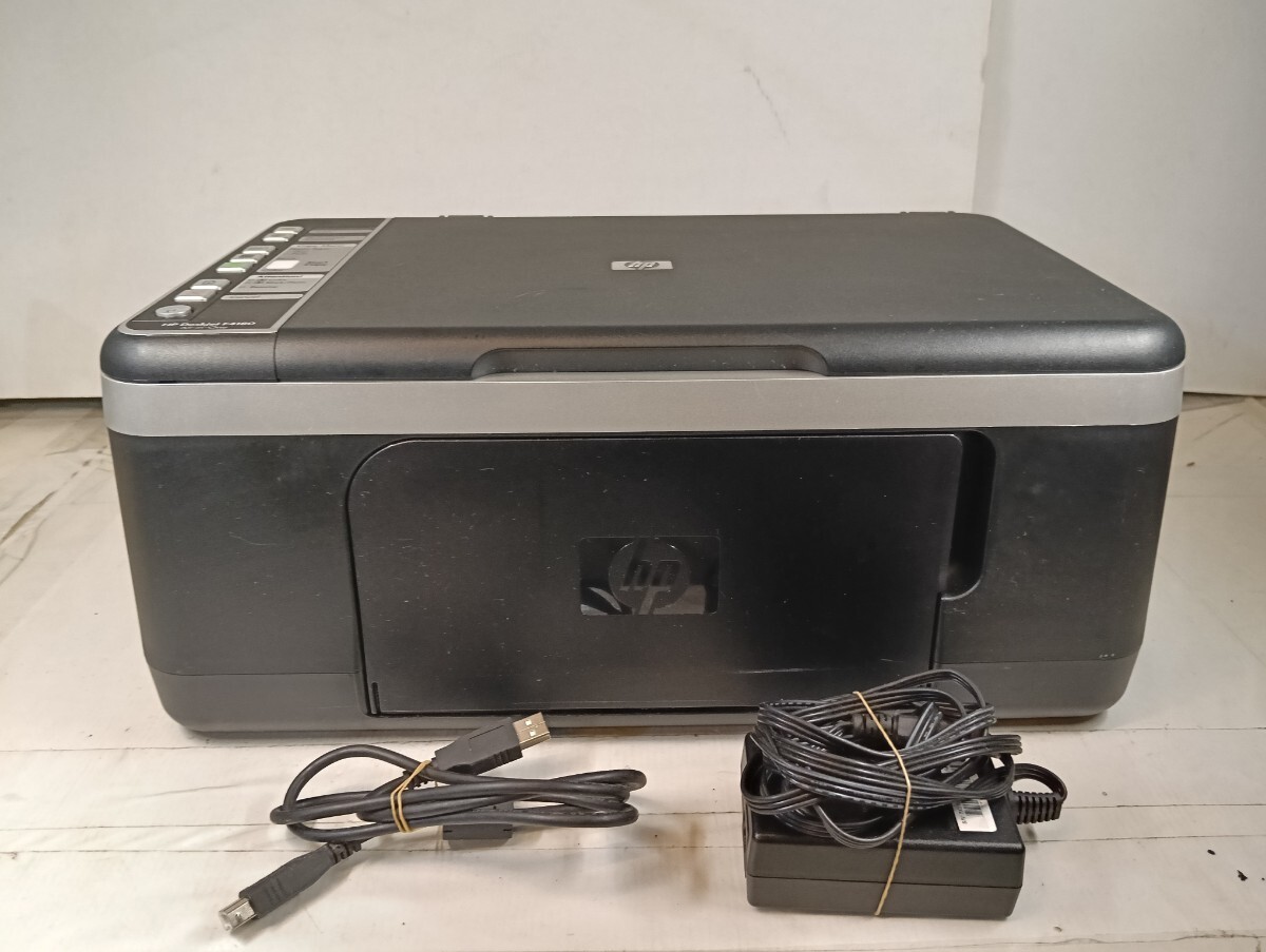 【ジャンク】HP Deskjet F4180 A4 インクジェット 複合機 プリンター コピー スキャナー 部品取り 電源アダプター USBケーブル 100サイズ拍卖