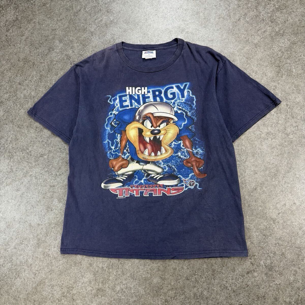 NFL TENNESSEE TITANS HIGH ENERGY タズマニアンデビル ルーニーテューンズ テネシータイタンズ Tシャツ フェード XL ビッグサイズ拍卖