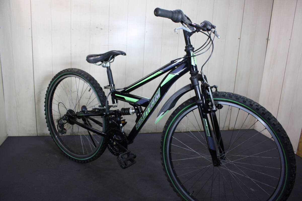 人気!あさひ製SOLUTIONソリューション 26インチ シマノ18速 340mm MTB拍卖