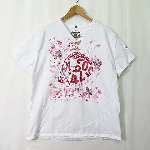 BEATO ベアート Tシャツ 半袖 カットソー 刺繍 ラインストーン 52 オフホワイト 2sa7694 メンズ拍卖