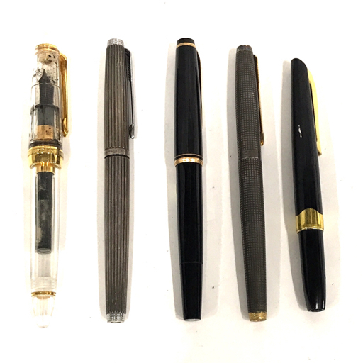 1円 パーカー 万年筆 ペン先 14K STERLING CAP&BARREL 他 プラチナ ペン先 18K 等 文房具 計5点 セット Y320780-3拍卖