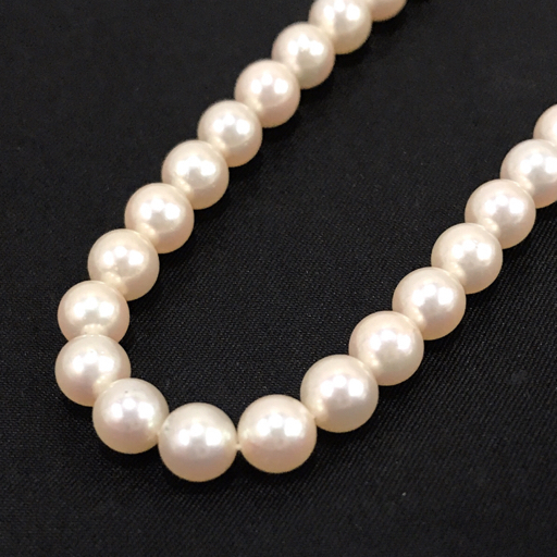 1円 タサキ パールネックレス 約6.6mm 43cm 留具 シルバー レディース アクセサリー TASAKI B6333拍卖