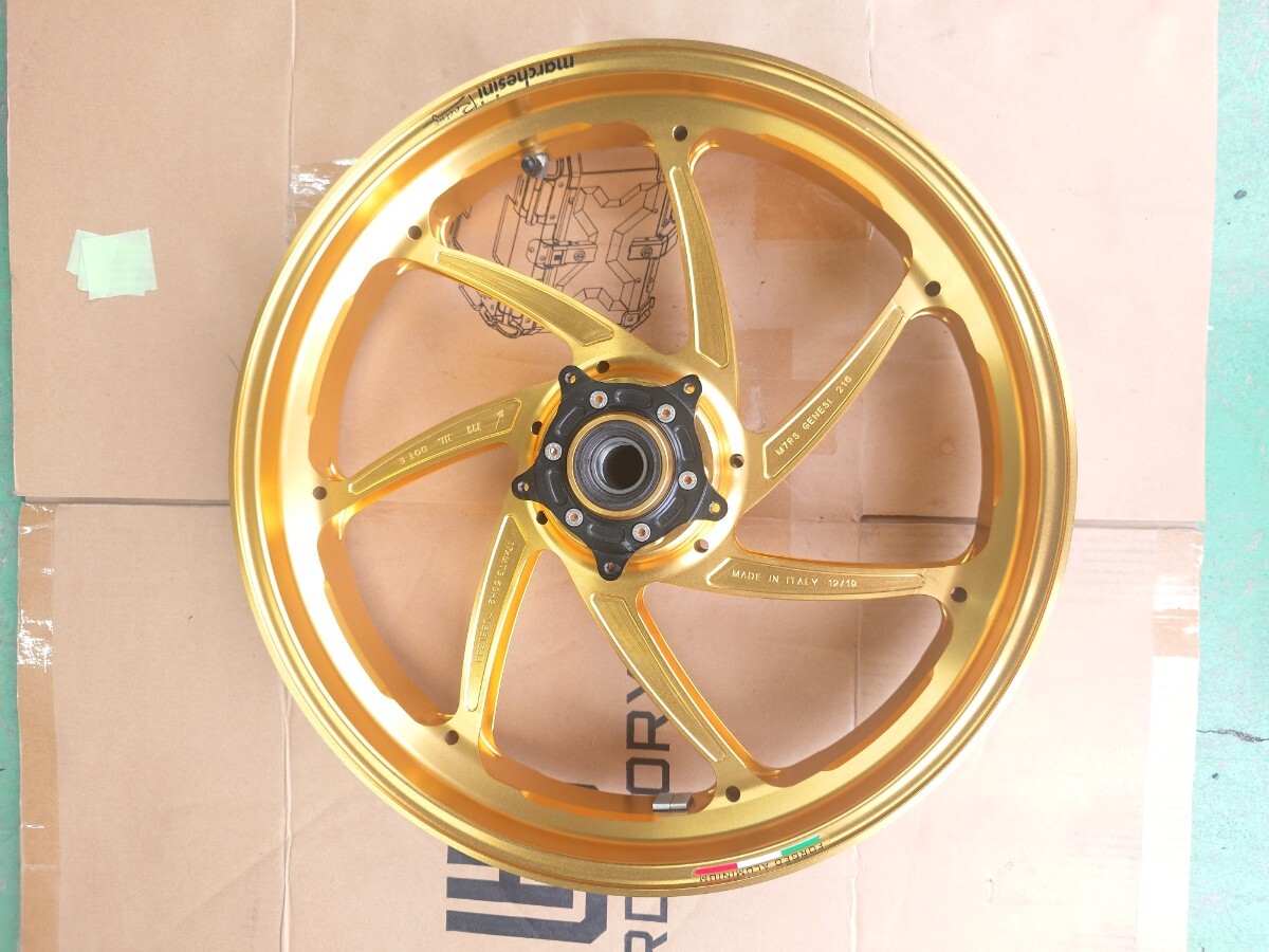 マルケジーニ MARCHESINI アルミ鍛造ホイール M7RS Genesi 前後セット SC82 CBR1000RR−R 走行距離約2000km アルマイトゴールド拍卖