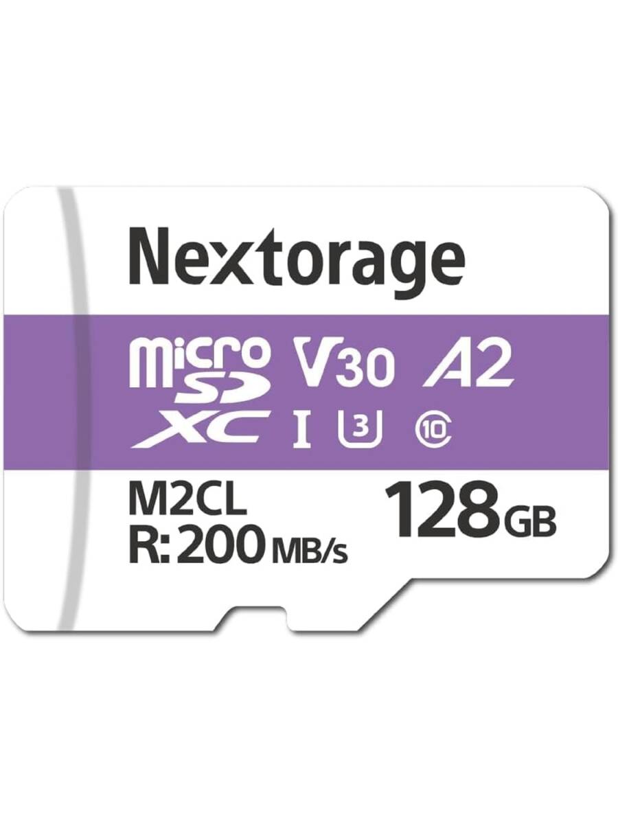 Nextorage ネクストレージ microSDカード 128GB microSDXC A2 U3 V30 UHS-I 読出し最大200MB/s Nintendo Swtich1対応 NX-M2CL128G PC拍卖