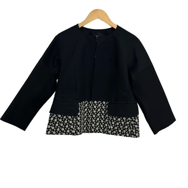 トリココムデギャルソン tricot COMMEdesGARCONS サイズM - 黒×アイボリー レディース 長袖/刺繍/フラワー(花)/春/秋 AD2018 ジャケット拍卖