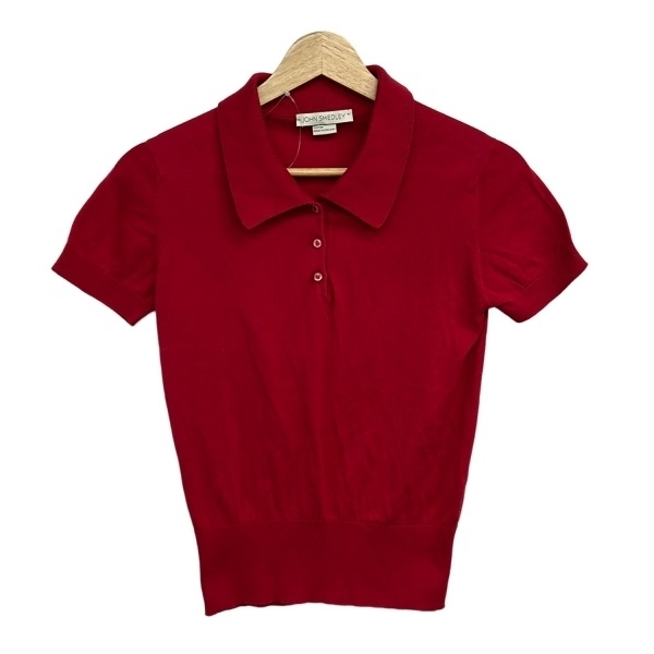 ジョンスメドレー JOHN SMEDLEY 半袖ポロシャツ サイズS - レッド レディース ニット トップス拍卖
