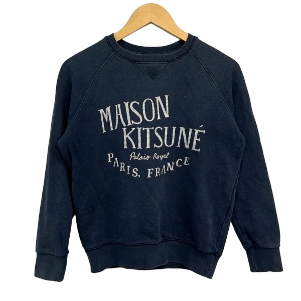 メゾンキツネ MAISON KITSUNE トレーナー サイズXS - ネイビー レディース 長袖 トップス拍卖
