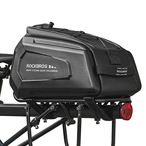 ROCKBROS 自転車 リアバッグ キャリアバッグ 大容量 9L ハードシェル系 防圧 耐摩耗性 自転車バッグ 防水カバーtou拍卖