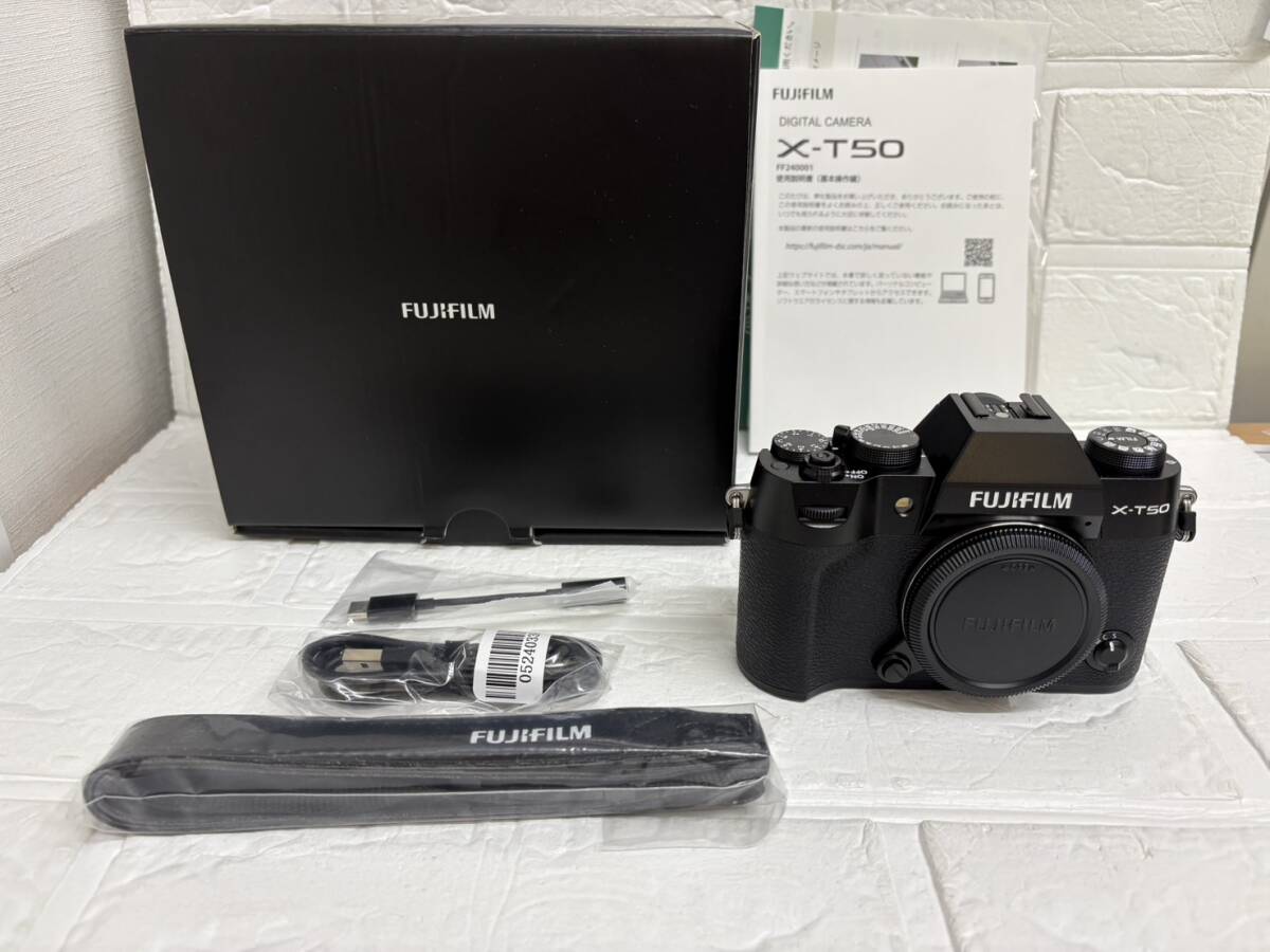【3098 0730】富士フイルム X-T50 ミラーレス一眼レフカメラ ブラック FUJIFILM 通電確認済み拍卖