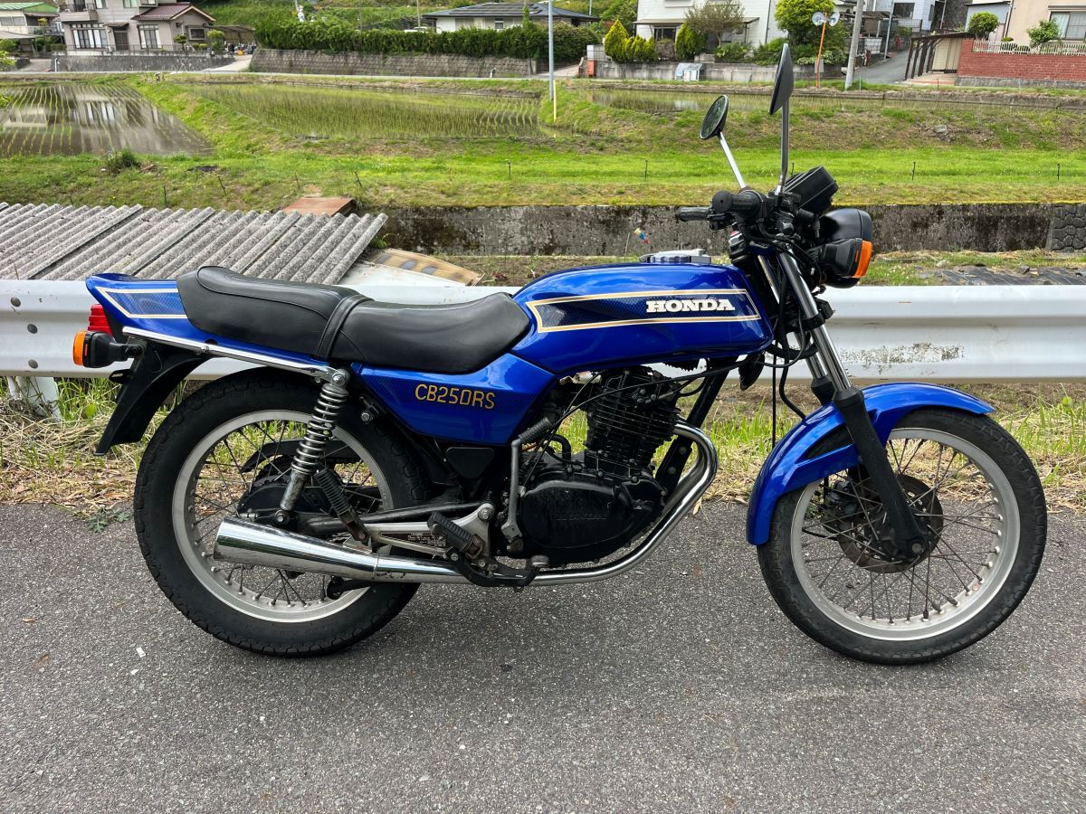 ホンダ CB250RS MC02 旧車 実働 リペイント 書類付き 吹け上がり良好 レストア ツーリング カスタムにも 乗って帰れます。拍卖