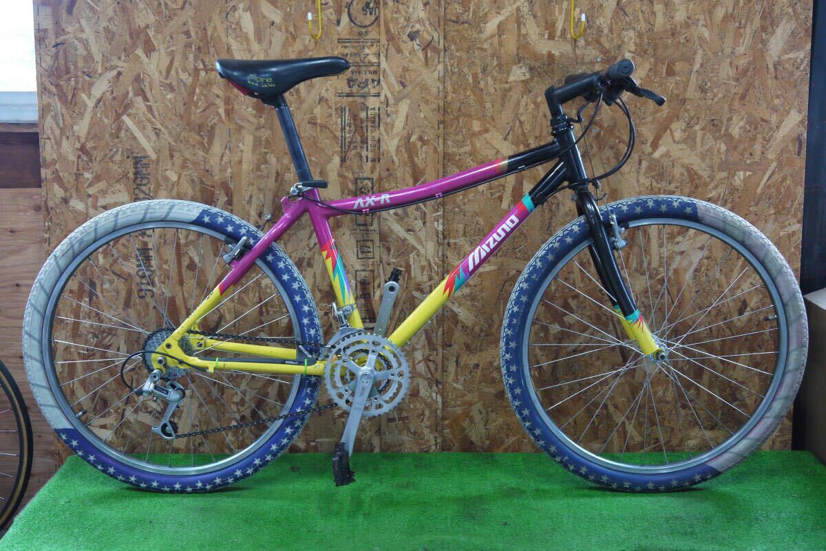 :old MTB MIZUNO ミズノ AX-R アルミフレーム クロムフォーク モノステー 3×7S DEORE アラヤ 他:拍卖
