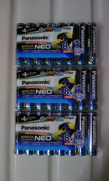 ☆激安 必需品!新品未開封☆パナソニック(Panasonic) EVOLTA エボルタ乾電池 単4形 8本×3 24本(*^^)v拍卖