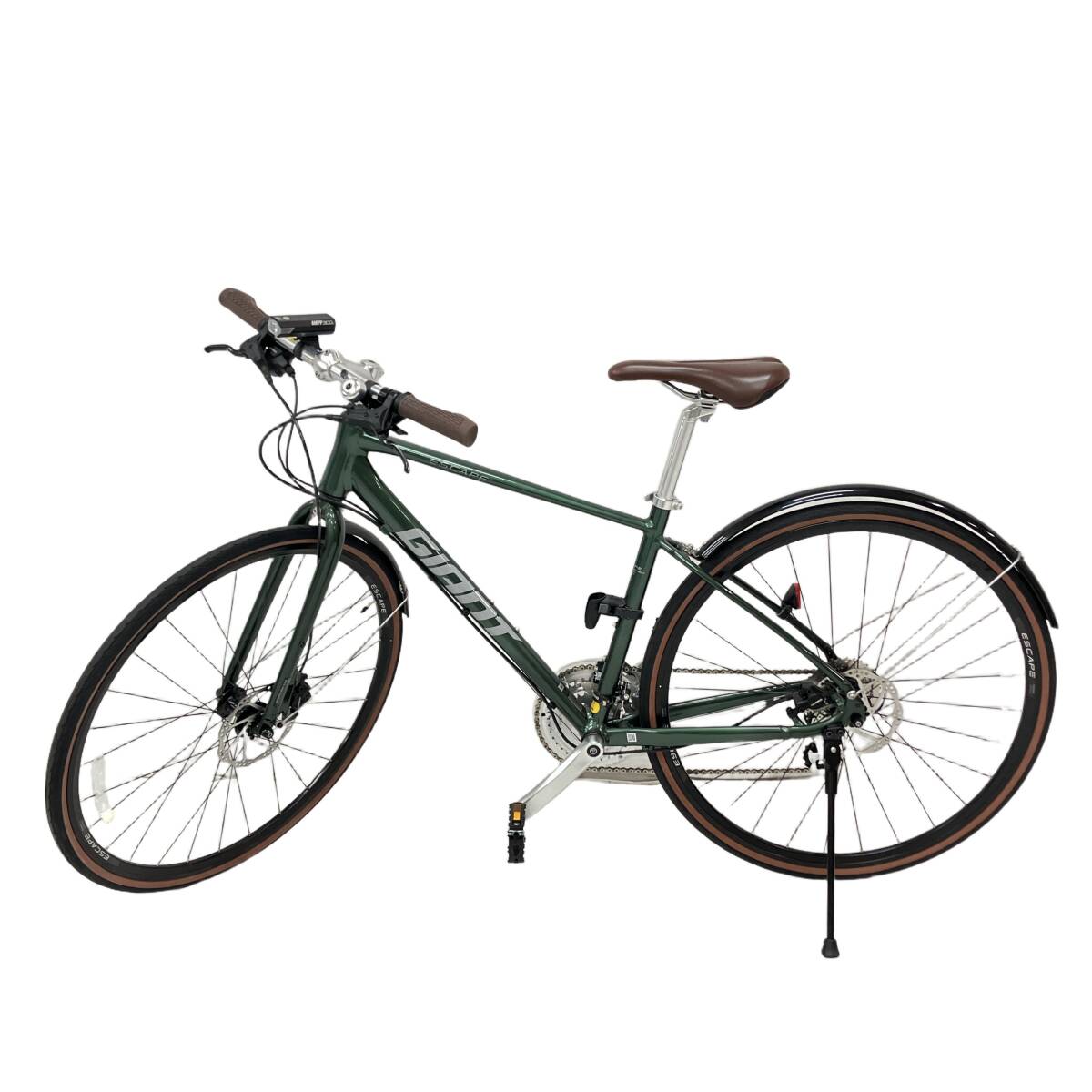 Giant ESCAPE R DISC フォレストグリーン XSサイズ 2021 ライト 泥除け付 ジャイアント 自転車 中古 良好 楽H11396473拍卖
