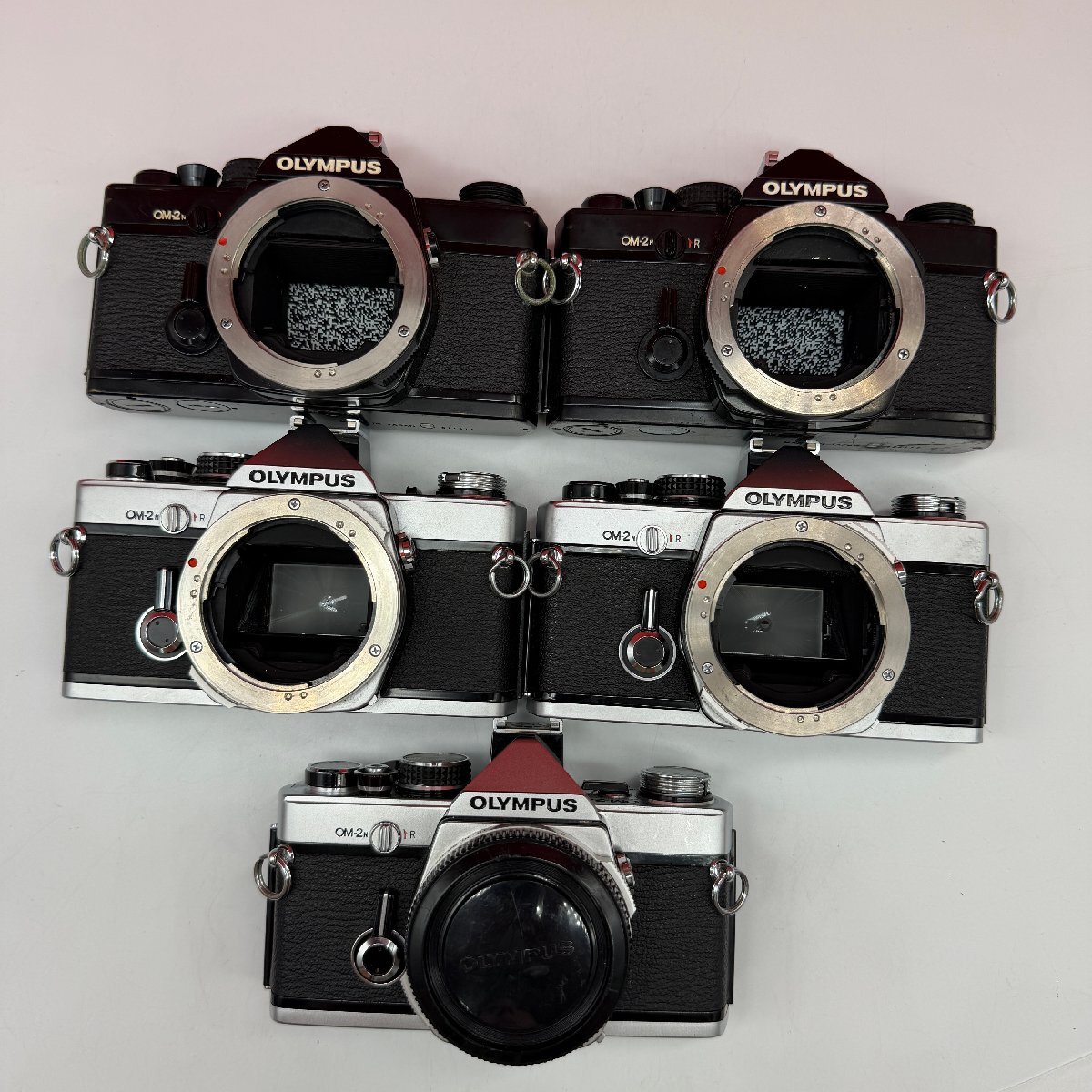 S02 OLYMPUS OM-2N 5台 まとめ売り フィルム一眼レフカメラ ジャンク オリンパス拍卖