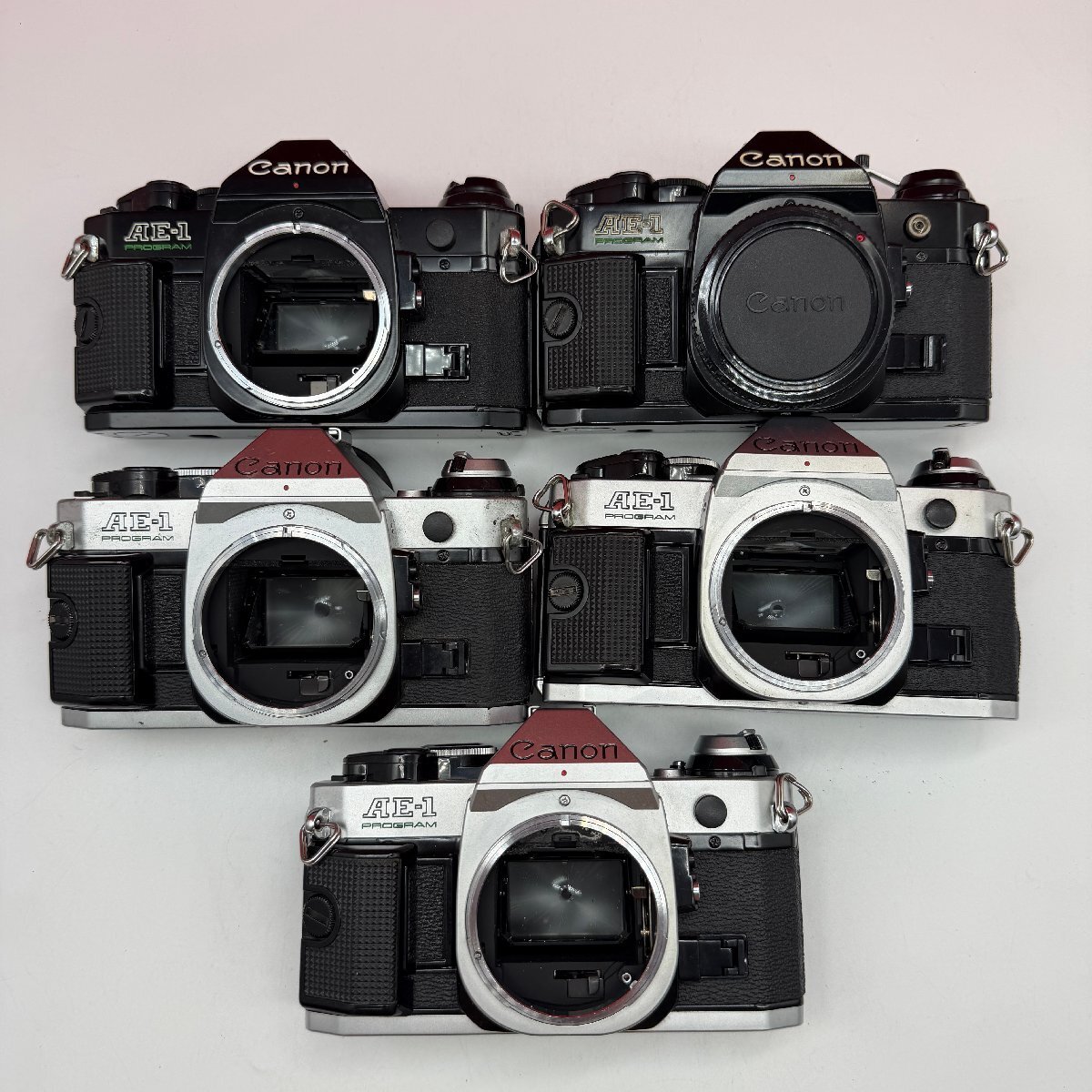 S03 Canon AE-1 PROGRAM 5台 まとめ売り フィルム一眼レフカメラ ジャンク キャノン拍卖