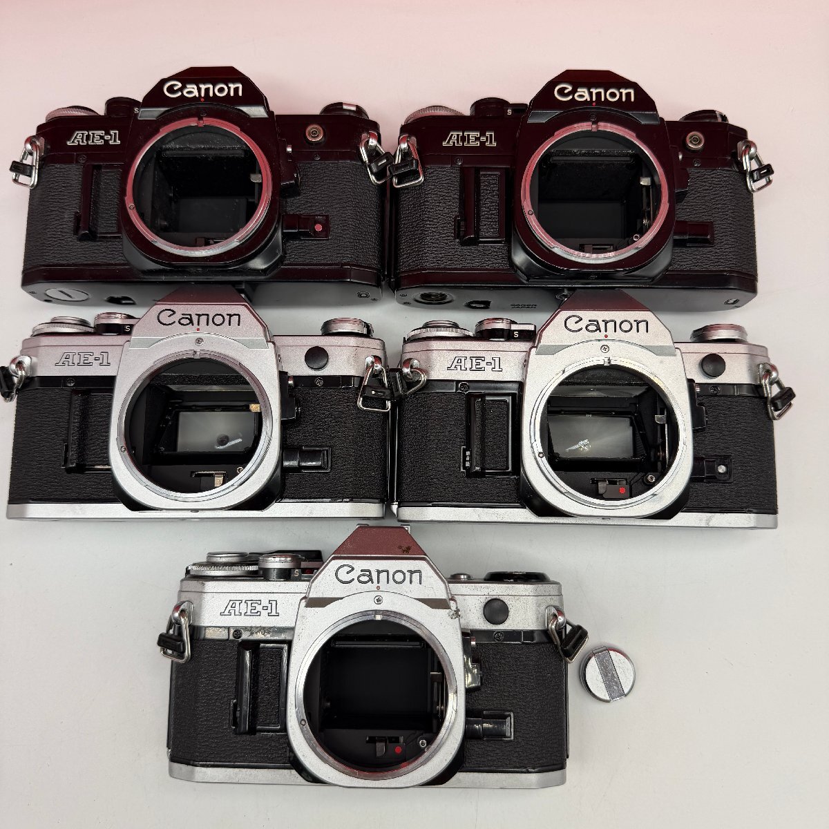 S04 Canon AE-1 5台 まとめ売り フィルム一眼レフカメラ ジャンク キャノン拍卖
