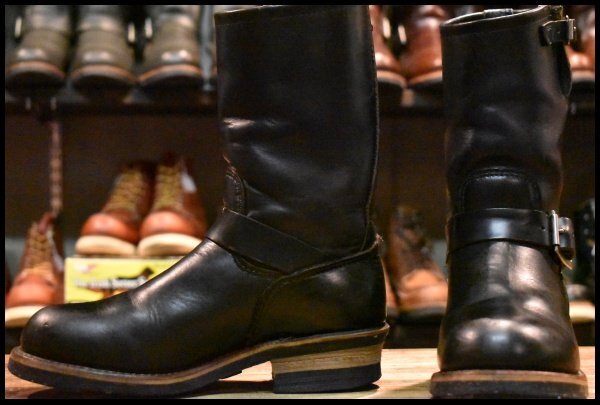 【6D 良品 PT91プリント 95年】レッドウィング 2268 エンジニア ブラッククローム スチールトゥ ブーツ redwing HOPESMORE拍卖