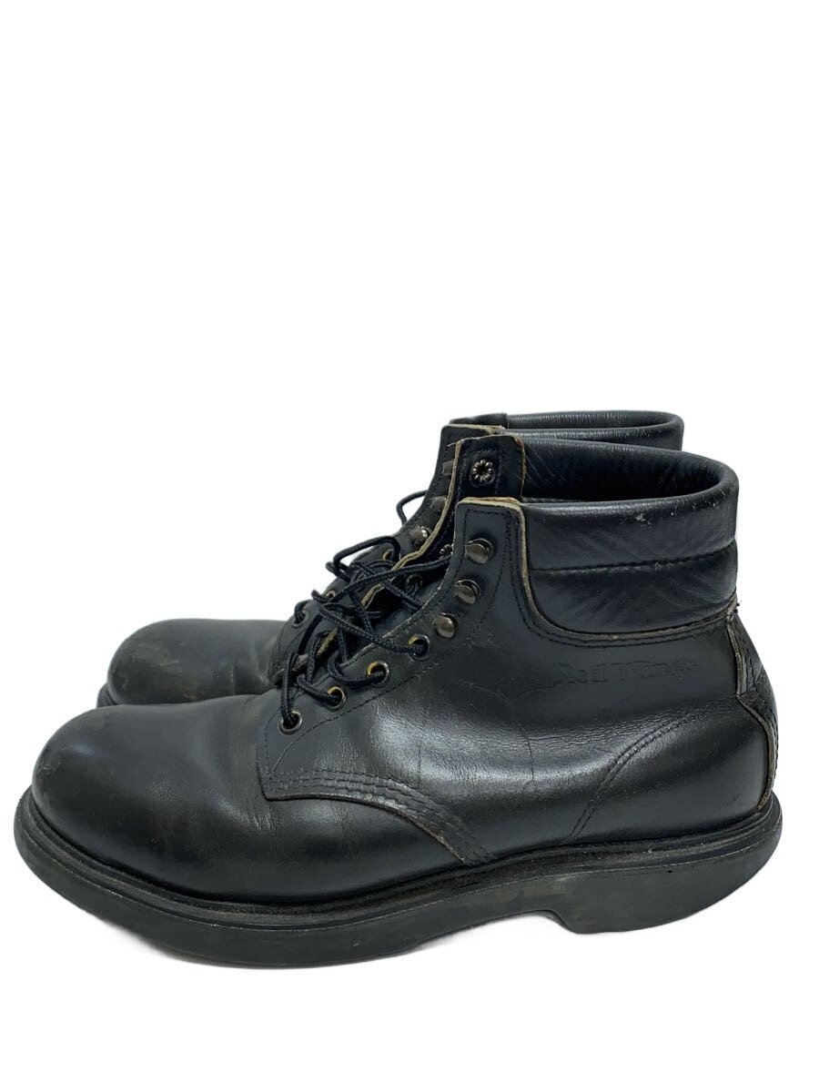 RED WING◆PT91刺繍/ラウンドトゥ/レースアップブーツ/US8.5/BLK/レザー/2243//拍卖