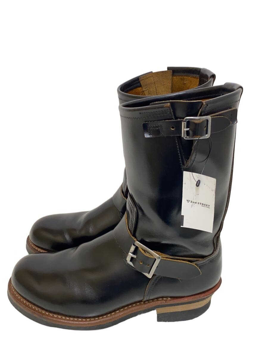 RED WING◆ENGINEER BOOTS/エンジニアブーツ/US9/BLK/レザー/9268//拍卖