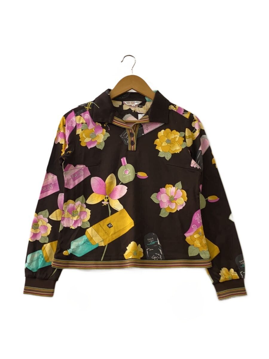 LEONARD◆SPORT/長袖ポロシャツ/40/コットン/BRW/総柄拍卖