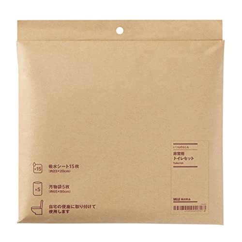無印良品 非常用トイレセット いつものもしも 44900727/MJ-IMEMGT 吸水シート : 縦23×横20cm、拍卖