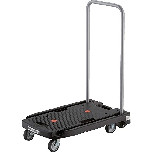 TRUSCO(トラスコ) 樹脂台車 こまわり君 省音G車輪 600×390 ブラック MP-6039N2-BK 折りたた拍卖