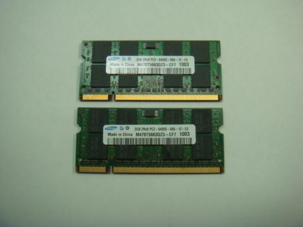 SAMSUNG ノート用 Note メモリー PC2-6400S 2GB (2枚合計4GB) CF-T7 CF-T8 CF-N8 CF-S8 動作保証拍卖